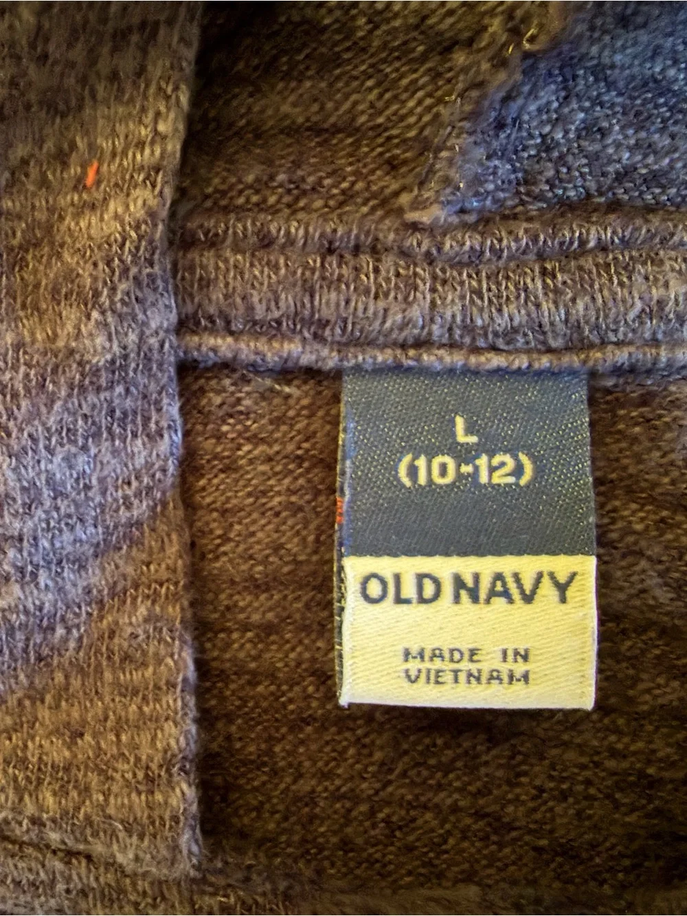 Old Navy Kids L 10–12 Heathered Gray Lavender Pullover Hoodie